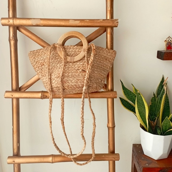 Handbags - Midi Natural Jute Bag